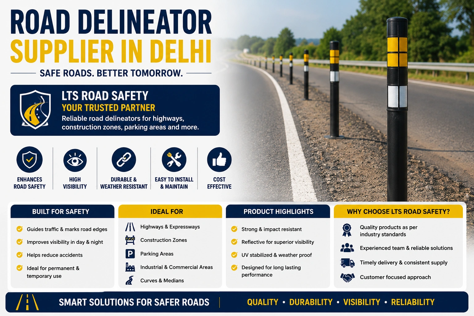 Road Delineator Supplier in Delhi