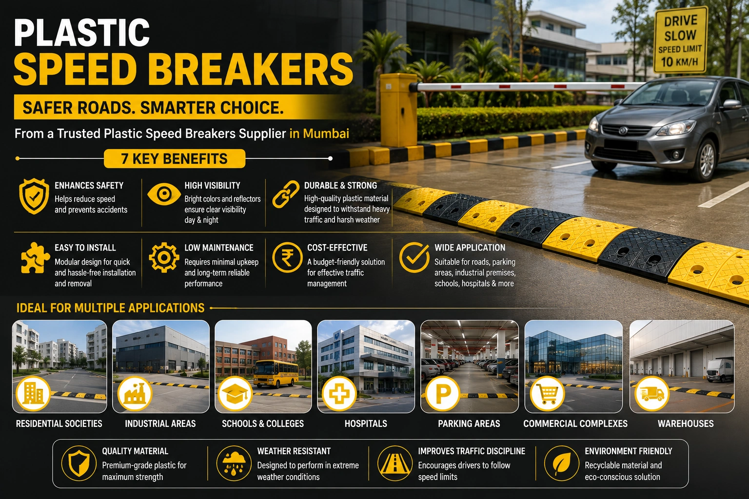 Plastic Speed Breakers Supplier in Mumbai